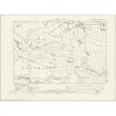 1924 Map of Cumberland XXIX.SE, 1927 Print