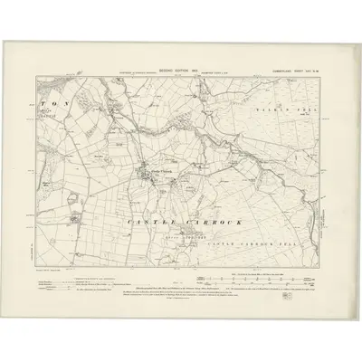 1899 Map of Cumberland XXV.NW, 1901 Print