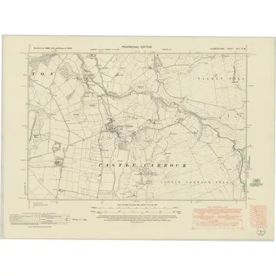 1946 Map of Cumberland XXV.NW, 1952 Print