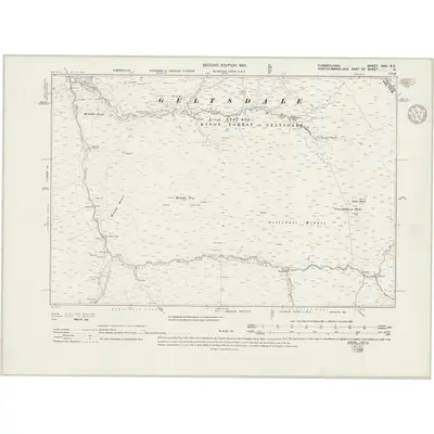 1898 Map of Cumberland XXV.SE, 1946 Print