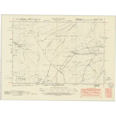 1948 Map of Cumberland XXVIa.SW, 1951 Print