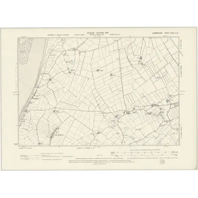 1899 Map of Cumberland XXVII.NE, 1901 Print