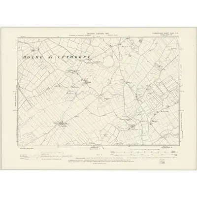 1898 Map of Cumberland XXVII.SE, 1901 Print