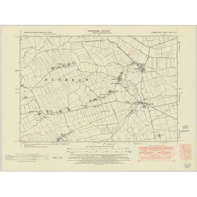 1946 Map of Cumberland XXVIII.NE, 1952 Print