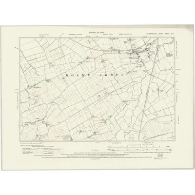 1923 Map of Cumberland XXVIII.NW, 1926 Print