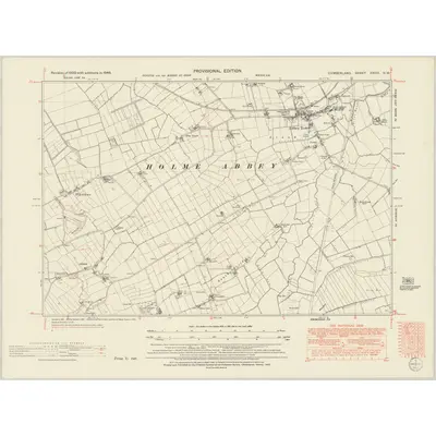 1946 Map of Cumberland XXVIII.NW, 1952 Print
