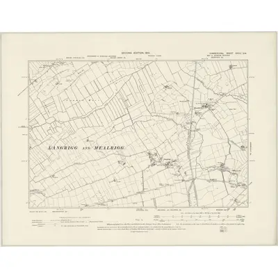 1899 Map of Cumberland XXVIII.SW, 1901 Print