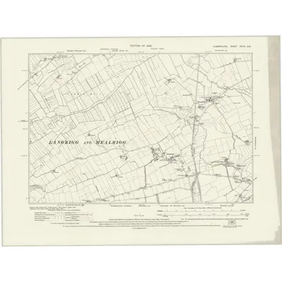 1924 Map of Cumberland XXVIII.SW, 1926 Print