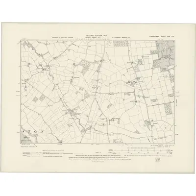 1899 Map of Cumberland XXX.NE, 1901 Print