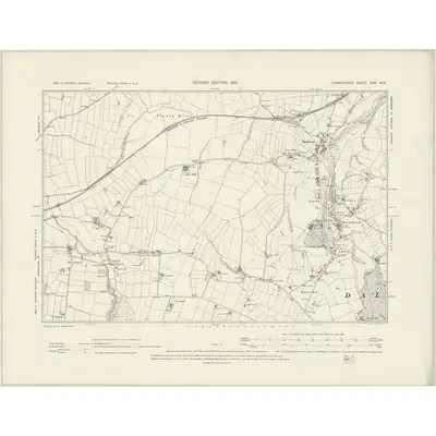 1899 Map of Cumberland XXX.NW, 1901 Print