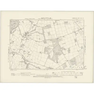 1899 Map of Cumberland XXX.SE, 1901 Print