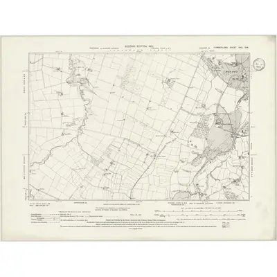 1899 Map of Cumberland XXX.SW, 1934 Print