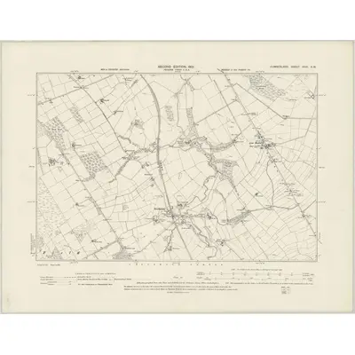 1899 Map of Cumberland XXXI.SW, 1901 Print