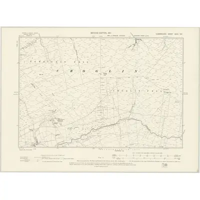 1898 Map of Cumberland XXXII.NE, 1901 Print