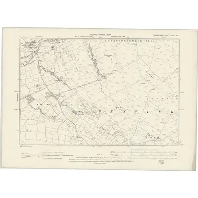 1898 Map of Cumberland XXXII.SE, 1900 Print
