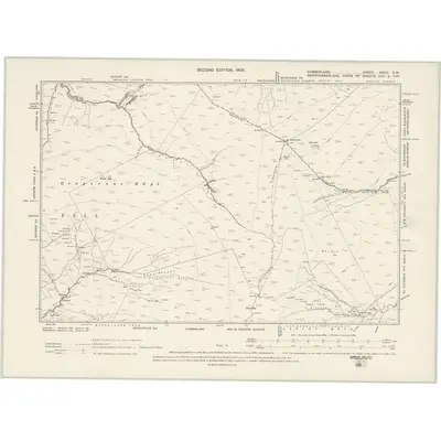 1898 Map of Cumberland XXXIII.SW, 1900 Print