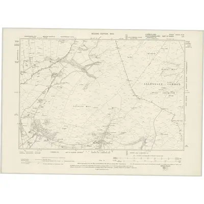 1898 Map of Cumberland XXXIV.NW, 1900 Print