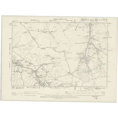 1898 Map of Cumberland XXXIV.SE, 1901 Print