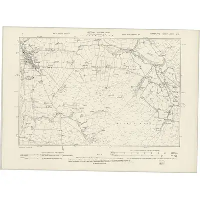 1898 Map of Cumberland XXXIV.SW, 1900 Print