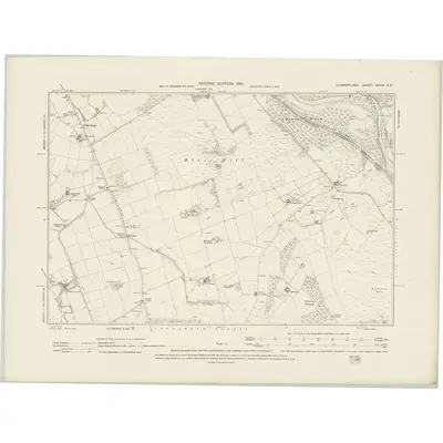 1898 Map of Cumberland XXXIX.NE, 1901 Print