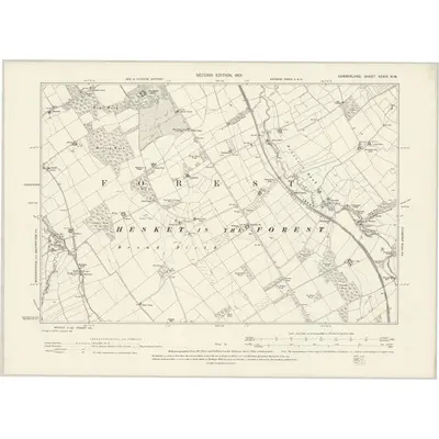1898 Map of Cumberland XXXIX.NW, 1901 Print