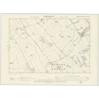 1898 Map of Cumberland XXXIX.SW, 1901 Print