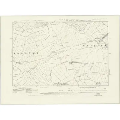 1923 Map of Cumberland XXXV.NE, 1926 Print