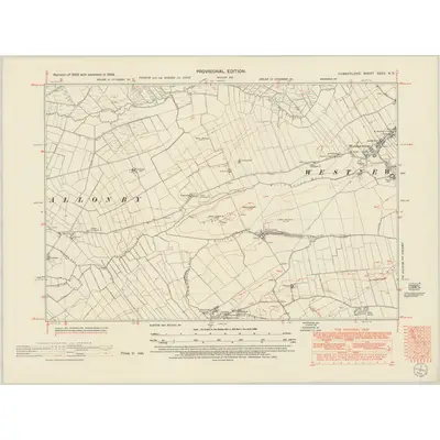 1948 Map of Cumberland XXXV.NE, 1952 Print