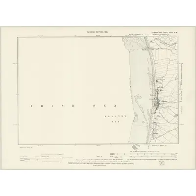 1898 Map of Cumberland XXXV.NW, 1901 Print