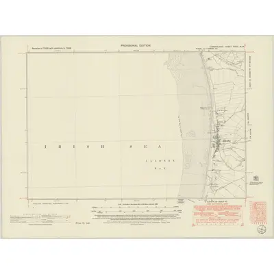 1948 Map of Cumberland XXXV.NW, 1952 Print