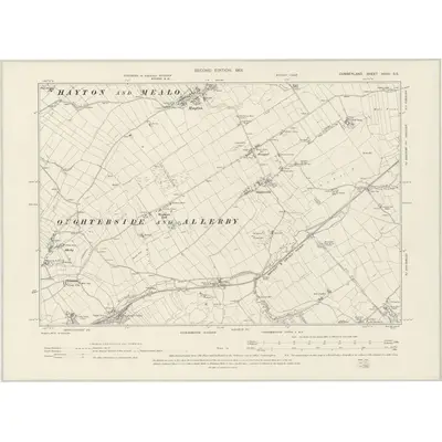 1898 Map of Cumberland XXXV.SE, 1901 Print