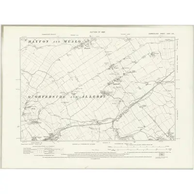 1923 Map of Cumberland XXXV.SE, 1926 Print