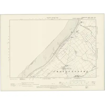 1898 Map of Cumberland XXXV.SW, 1900 Print