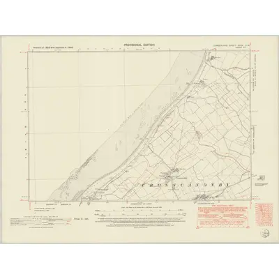 1948 Map of Cumberland XXXV.SW, 1951 Print