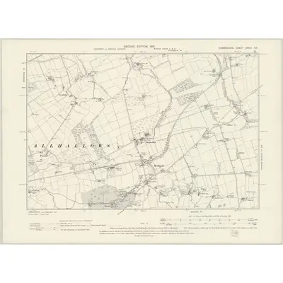 1899 Map of Cumberland XXXVI.NE, 1901 Print