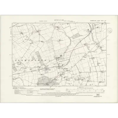 1923 Map of Cumberland XXXVI.NE, 1936 Print