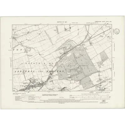 1923 Map of Cumberland XXXVI.NW, 1934 Print