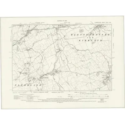 1923 Map of Cumberland XXXVI.SW, 1927 Print