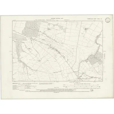 1899 Map of Cumberland XXXVII.NE, 1932 Print