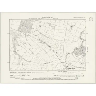 1899 Map of Cumberland XXXVII.NE, 1945 Print