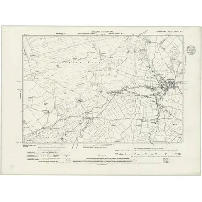 1899 Map of Cumberland XXXVII.SE, 1935 Print