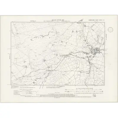 1899 Map of Cumberland XXXVII.SE, 1945 Print