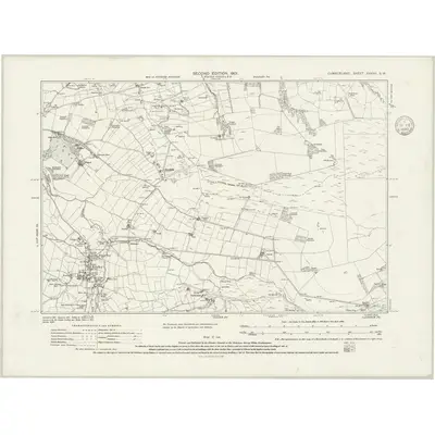 1899 Map of Cumberland XXXVII.SW, 1936 Print
