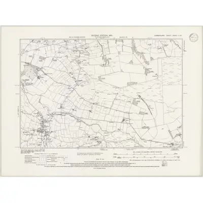 1899 Map of Cumberland XXXVII.SW, 1945 Print