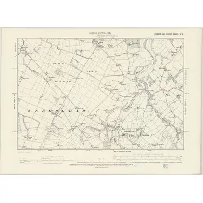 1899 Map of Cumberland XXXVIII.NW, 1901 Print