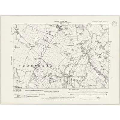 1899 Map of Cumberland XXXVIII.NW, 1945 Print
