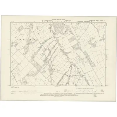 1898 Map of Cumberland XXXVIII.SE, 1900 Print