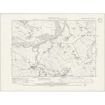 1899 Map of Cumberland XXXVIII.SW, 1945 Print