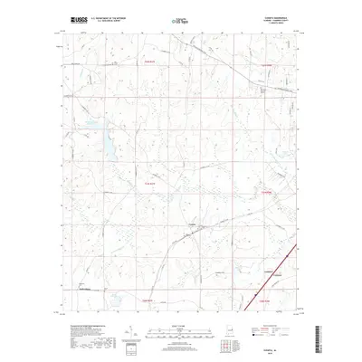 2018 Map of Cusseta, 2018 Print