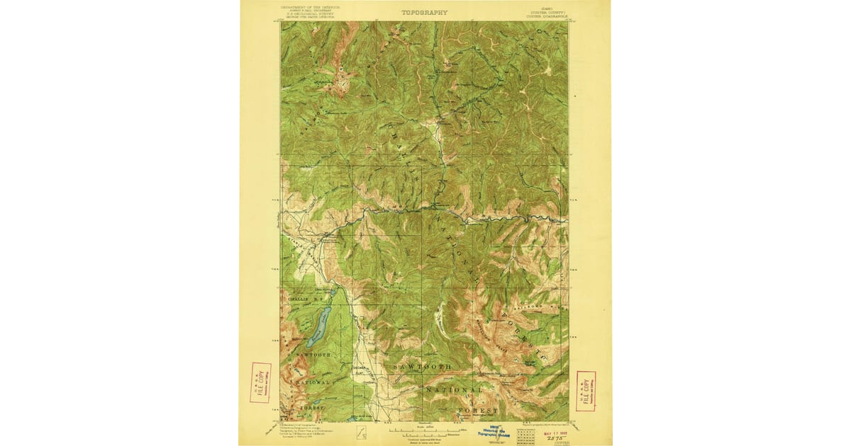 1922 Map of Custer, Stanley, ID — High-Res | Pastmaps